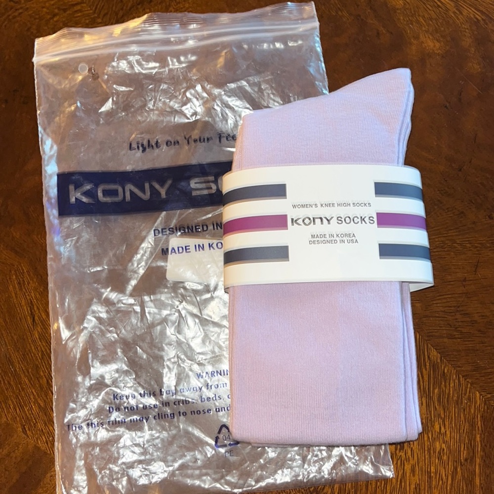 KONY Women's Cotton Knee High Socks Casual Fashion Socks 2 Pairs Size 5-9